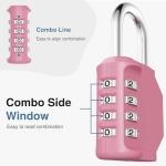 Puroma 4-Digit Waterproof Combination Lock - Pink