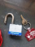 4-Pack Padlocks with Keys - Steel and Brass
