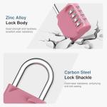 Puroma 4-Digit Waterproof Combination Lock - Pink