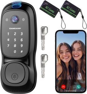 Smart Lock Handle with HD Camera and Doorbell