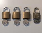 4 Padlocks with Keys for Luggage and Backpacks