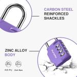 Puroma Waterproof 4-Digit Combination Lock (Purple)