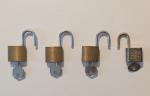4 Padlocks with Keys for Luggage and Backpacks