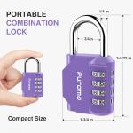 Puroma Waterproof 4-Digit Combination Lock (Purple)