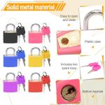 Bonsicoky 6 Pack Colorful Luggage Padlocks with Keys