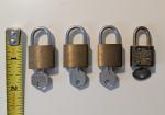 4 Padlocks with Keys for Luggage and Backpacks