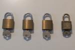 4 Padlocks with Keys for Luggage and Backpacks