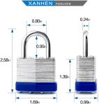 Keyed Padlocks 60 Pack - Laminated Steel