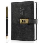 ZeriLion A5 Combination Locked Leather Diary Notebook