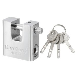 High Security D-Shaped Padlock with 4 Keys