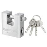 High Security D-Shaped Padlock with 4 Keys