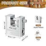 High Security D-Shaped Padlock with 4 Keys