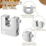 High Security D-Shaped Padlock with 4 Keys