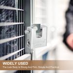 High Security D-Shaped Padlock with 4 Keys