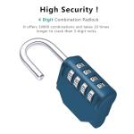 ZHEGE 4-Digit Unpickable Combination Lock - Peacock Blue