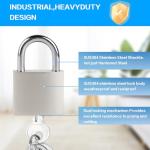 Stainless Steel Heavy-Duty Unpickable Padlock Set