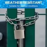 Stainless Steel Heavy-Duty Unpickable Padlock Set