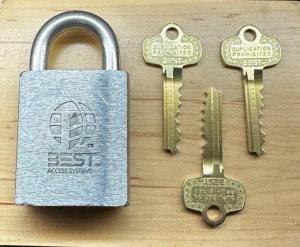 DORMAKABA 21B Brass Padlock with Steel Shackle