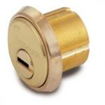 Mul-T-Lock Brass Mortise Cylinder 1-1/8