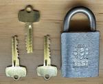 DORMAKABA 21B Brass Padlock with Steel Shackle