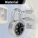 12 Pack Black Dial Combination Lock, 2 Inch