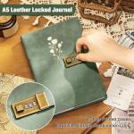 Green A5 Leather Lock Journal for Girls