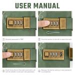 Green A5 Leather Lock Journal for Girls