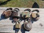 6 Unpickable Vintage Padlocks with Keys