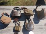 6 Unpickable Vintage Padlocks with Keys