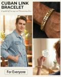 Unpickable Stainless Steel Cuban Link Bracelet for Men