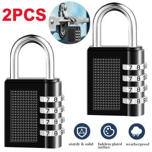 2-Pack Portable 4-Digit Combination Locker Padlocks