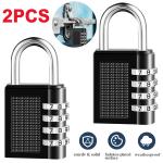 2-Pack Portable 4-Digit Combination Locker Padlocks