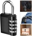 2-Pack Portable 4-Digit Combination Locker Padlocks