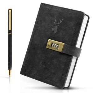 KornaDoz A5 Leather Journal with Combination Lock