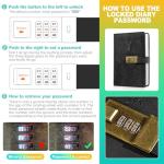 KornaDoz A5 Leather Journal with Combination Lock