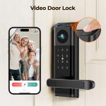 Smart Lock Handle with HD Camera and Doorbell