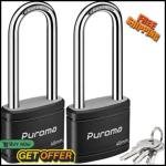 2 Pack Heavy Duty Keyed Padlocks with Keys