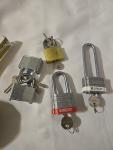 Mixed Size Padlock Set - 5 Locks with Keys