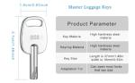 2PCS Master Luggage Key for 008 Locks