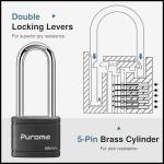 2 Pack Heavy Duty Keyed Padlocks with Keys