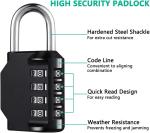 2 Pack Heavy Duty 4 Digit Combination Padlocks