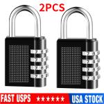 4 Digit Combination Padlock - 2 Pack