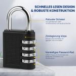 4 Digit Combination Padlock - 2 Pack