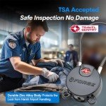 Forge TSA Approved Dimple Cable Locks - 6 Black