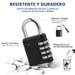4 Digit Combination Padlock - 2 Pack