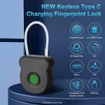 BlumWay Keyless Smart Fingerprint Padlock, 20 Users