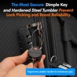 Forge TSA Approved Dimple Cable Locks - 6 Black