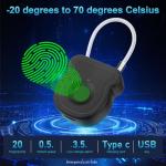 BlumWay Keyless Smart Fingerprint Padlock, 20 Users