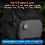 Forge TSA Approved Dimple Cable Locks - 6 Black