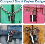 2 Pack Weatherproof 4 Digit Combination Padlocks